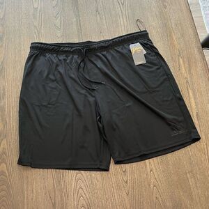 NWT Johnny Bigg Active Textured Knit Shorts Black Size 5X